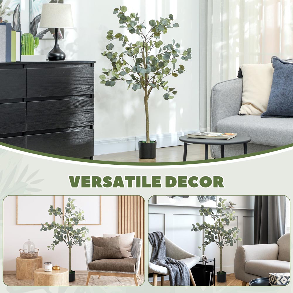 Portland Artificial Silk Eucalyptus Plant 150cm Image 8