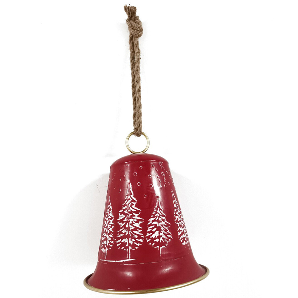 Metal Tree Design Bell Red or White Image 3