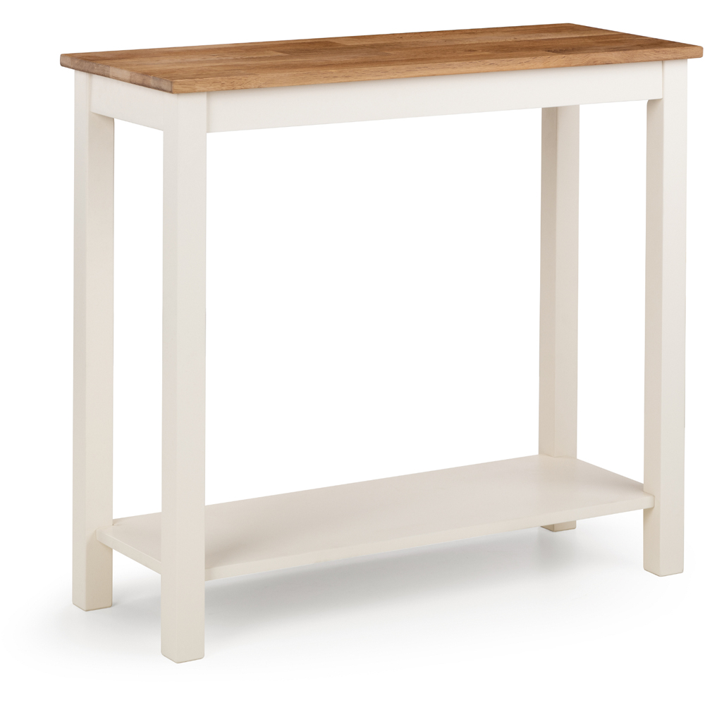Julian Bowen Coxmoor Ivory and Oak Console Table Image 2