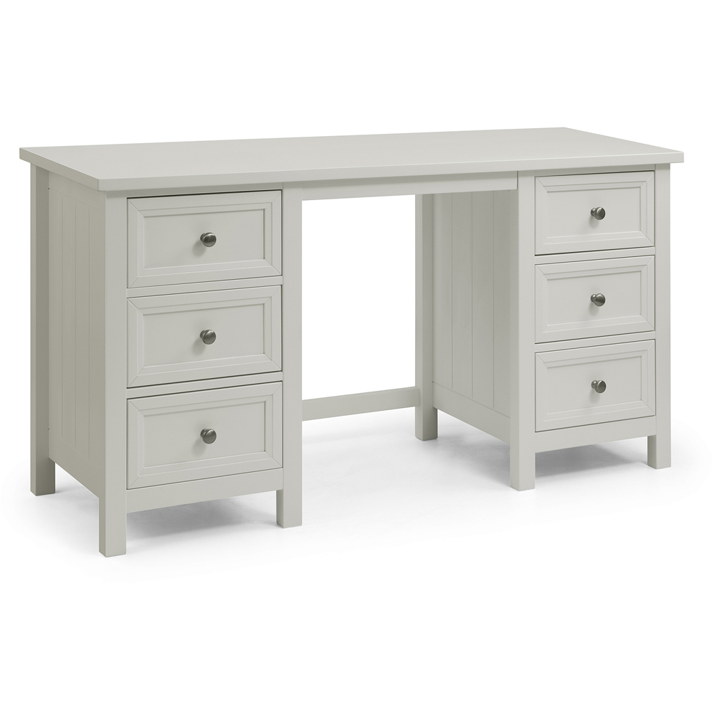 Julian Bowen Maine 6 Drawer Dove Grey Dressing Table Image 2