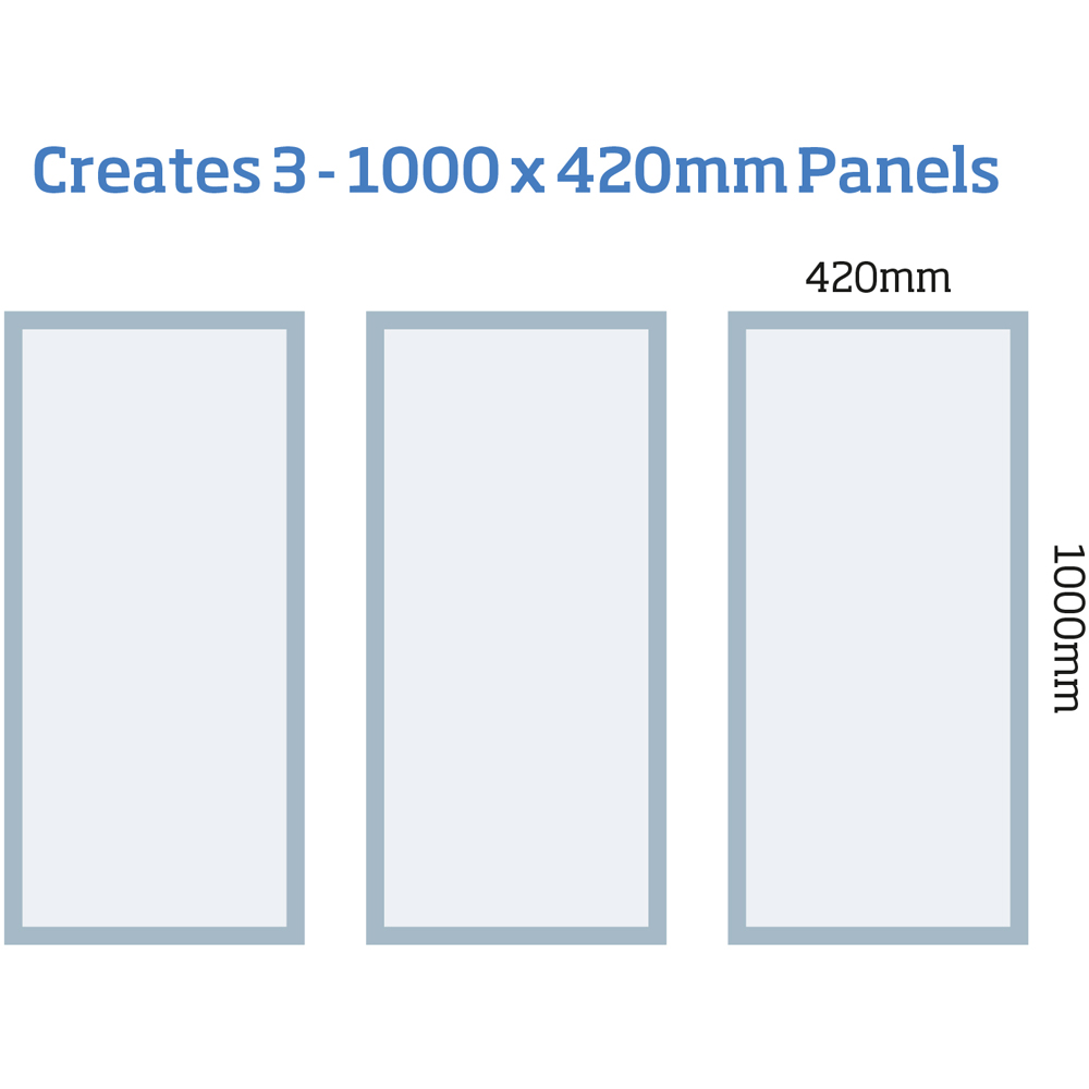 Cheshire Mouldings Ready to Paint Wall Panel Kit 4 1000 x 420mm 3 Pack Image 4