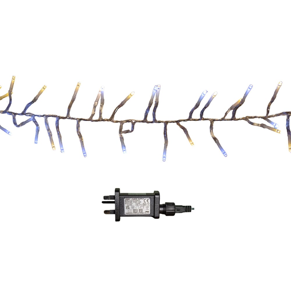 Premier ClusterBrights 960 Warm and Cool White LED Christmas Cluster Light 12.4m Image 2