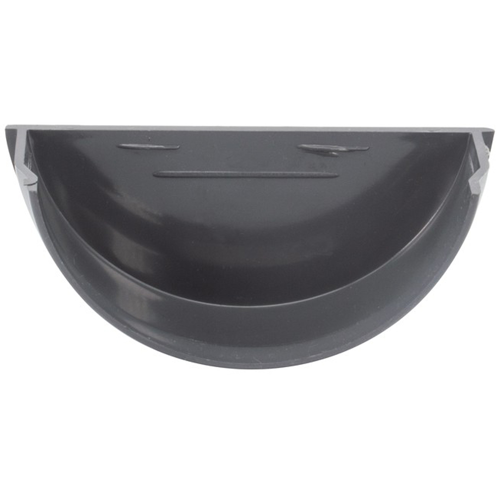 FloPlast Half Round Gutter Internal Stopend Anthracite Grey 112mm Image 4
