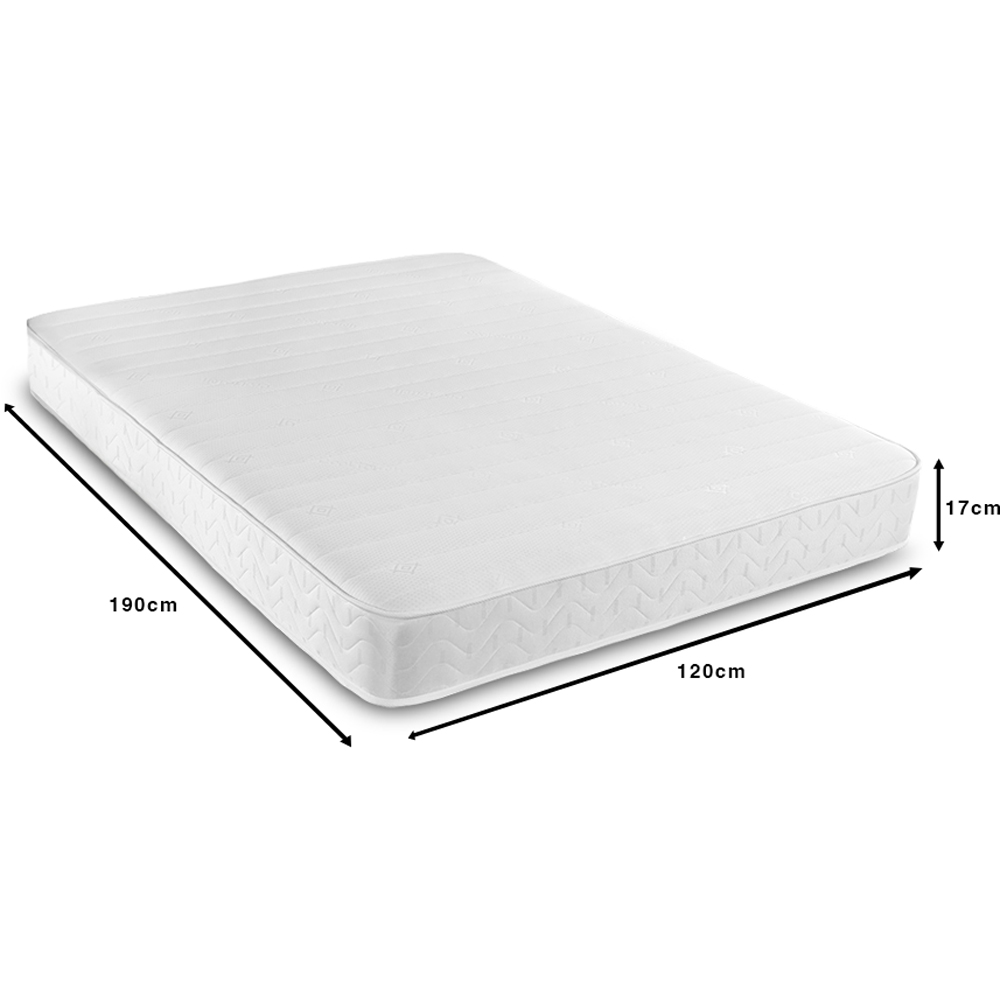 Starlight Beds Small Double White Straight Line Hybrid Memory Foam Spring Mattress Image 4