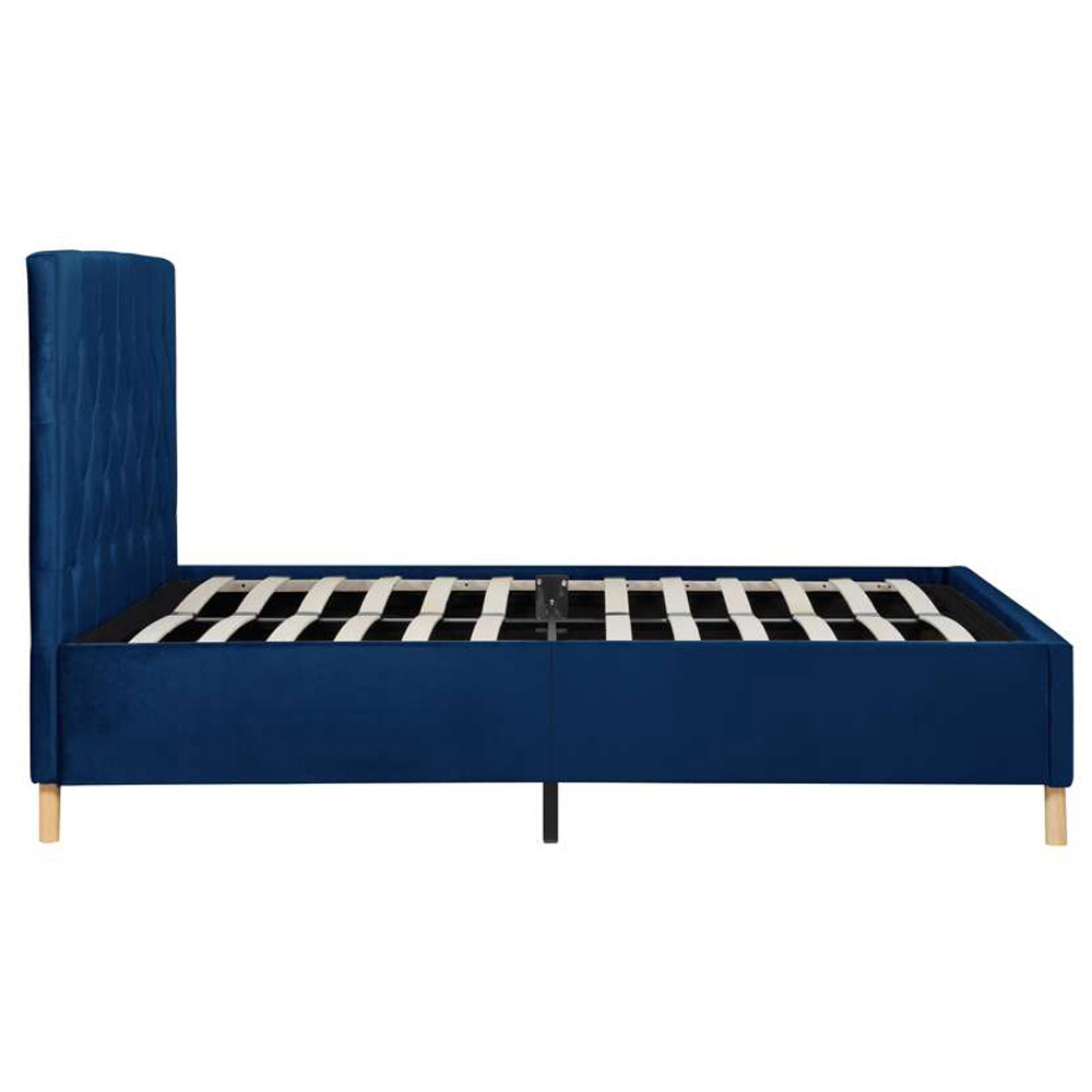 Loxley King Size Blue Fabric Bed Image 5