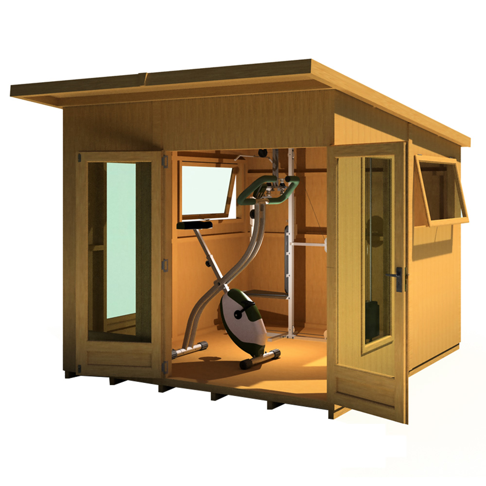 Shire Miami 8 x 10ft Double Door Contemporary Summerhouse Image 2