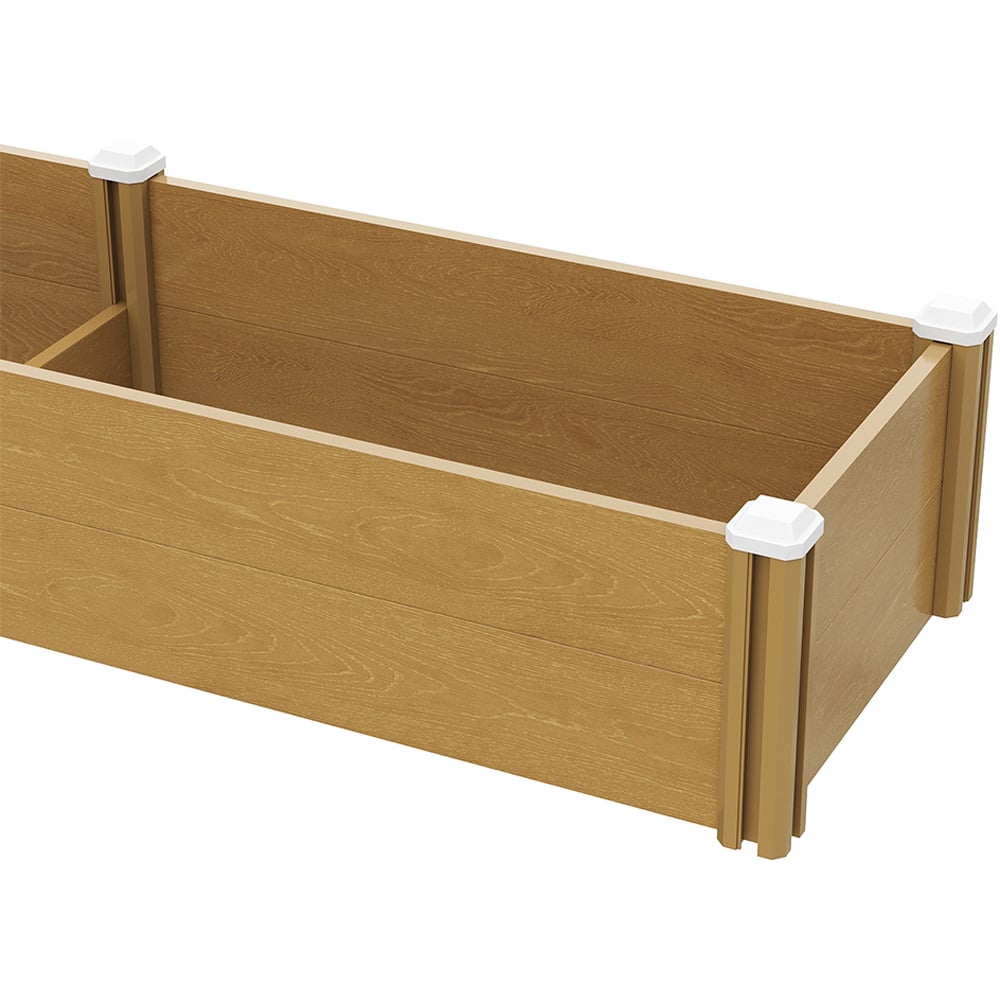 Living and Home Woodgrain Effect Plastic Raised Garden Bed 54 x 197cm Image 4