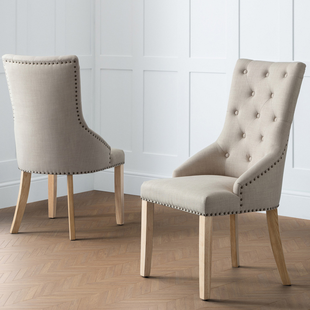 Julian Bowen Set of 2 Loire Button Back Chair Image 1