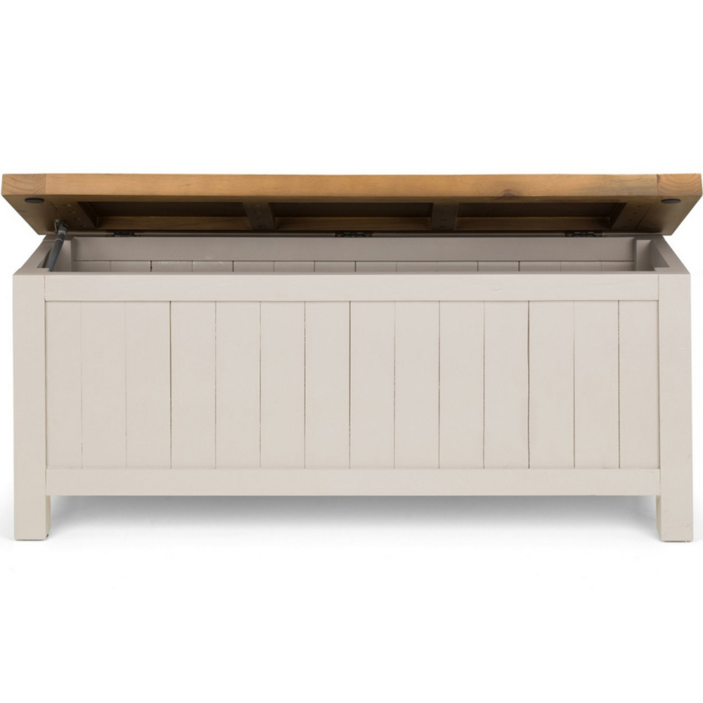 Julian Bowen Aspen Grey Wash Storage Bench Image 4