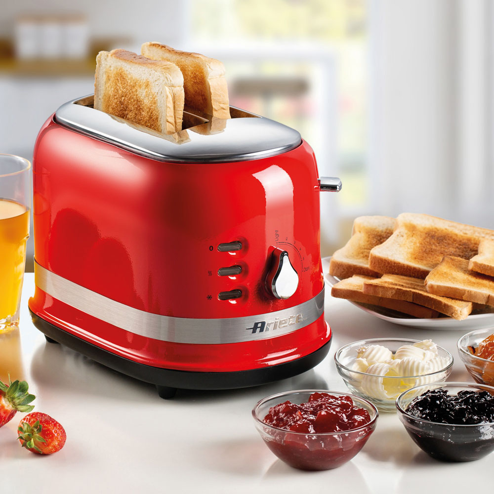 Ariete Red Moderna 2 Slice Toaster Image 2