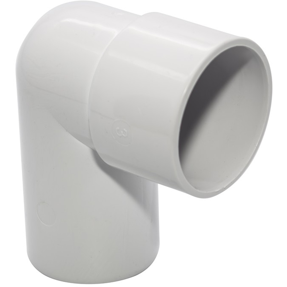 FloPlast Solvent Weld Waste 90 Degree Swivel Bend Male and Female White 40mm Image 5