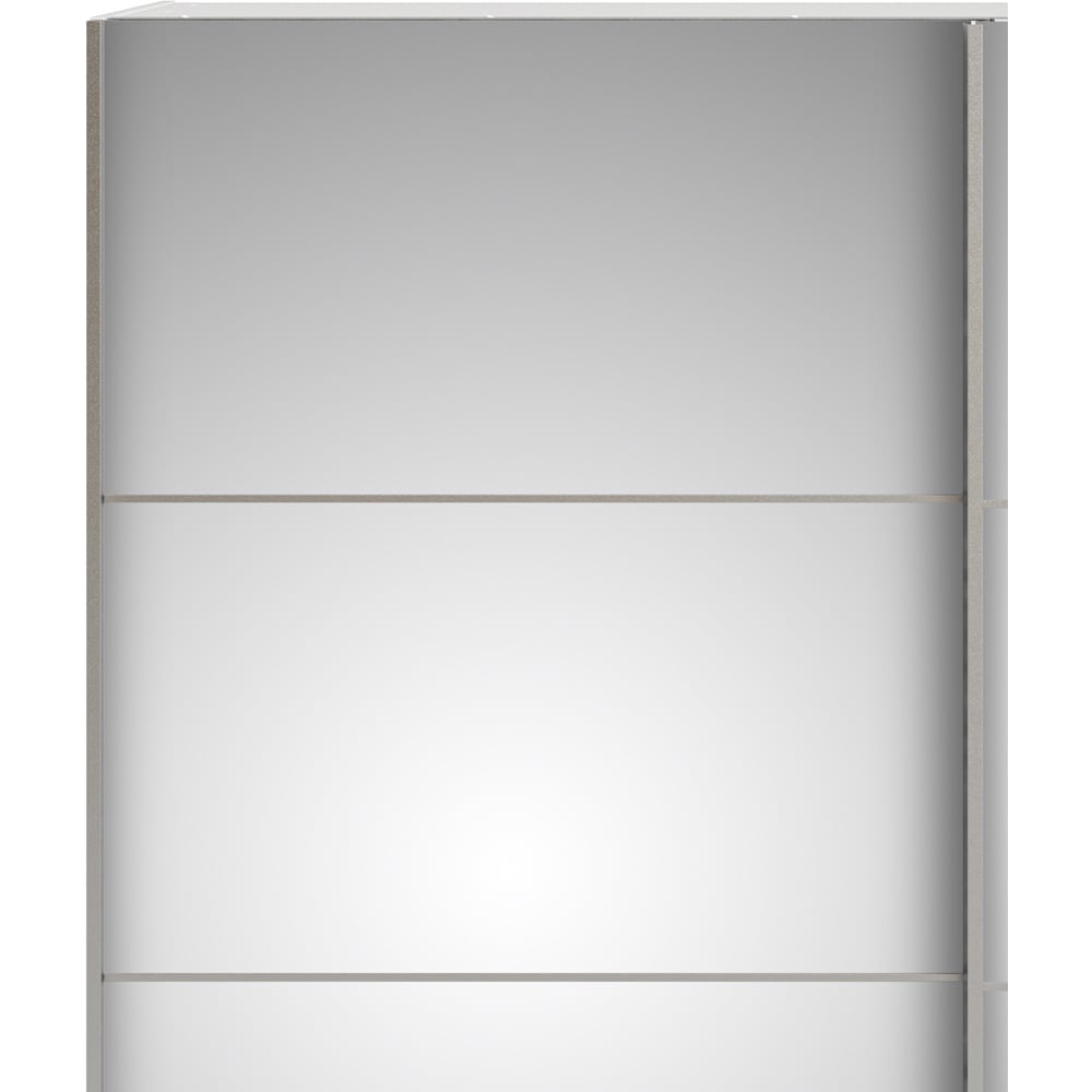Verona 2 Door 5 Shelf White Mirrored Sliding Wardrobe Image 8