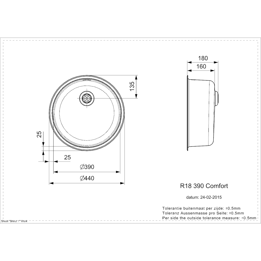 Reginox Comfort R18 390 OKG Round Inset Sink Image 4