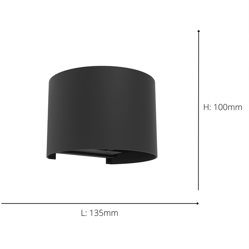 EGLO Calpino 3 LED Black Outdoor Wall Light Image 4