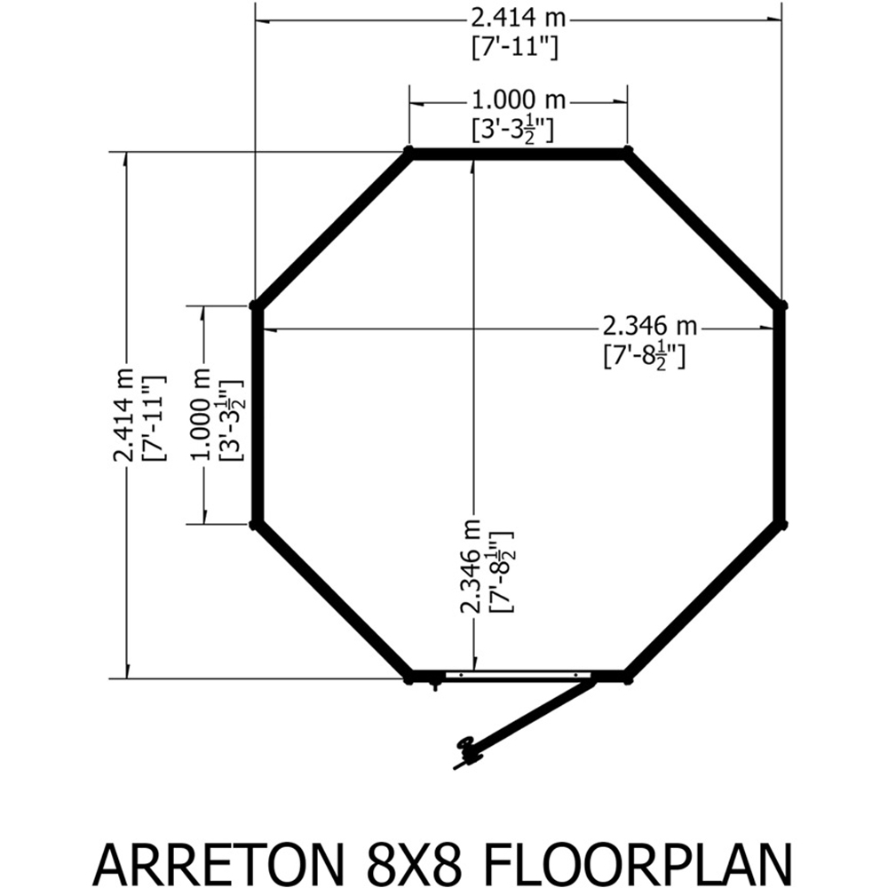 Shire Arreton 8 x 8ft Shiplap Apex Summerhouse Image 5