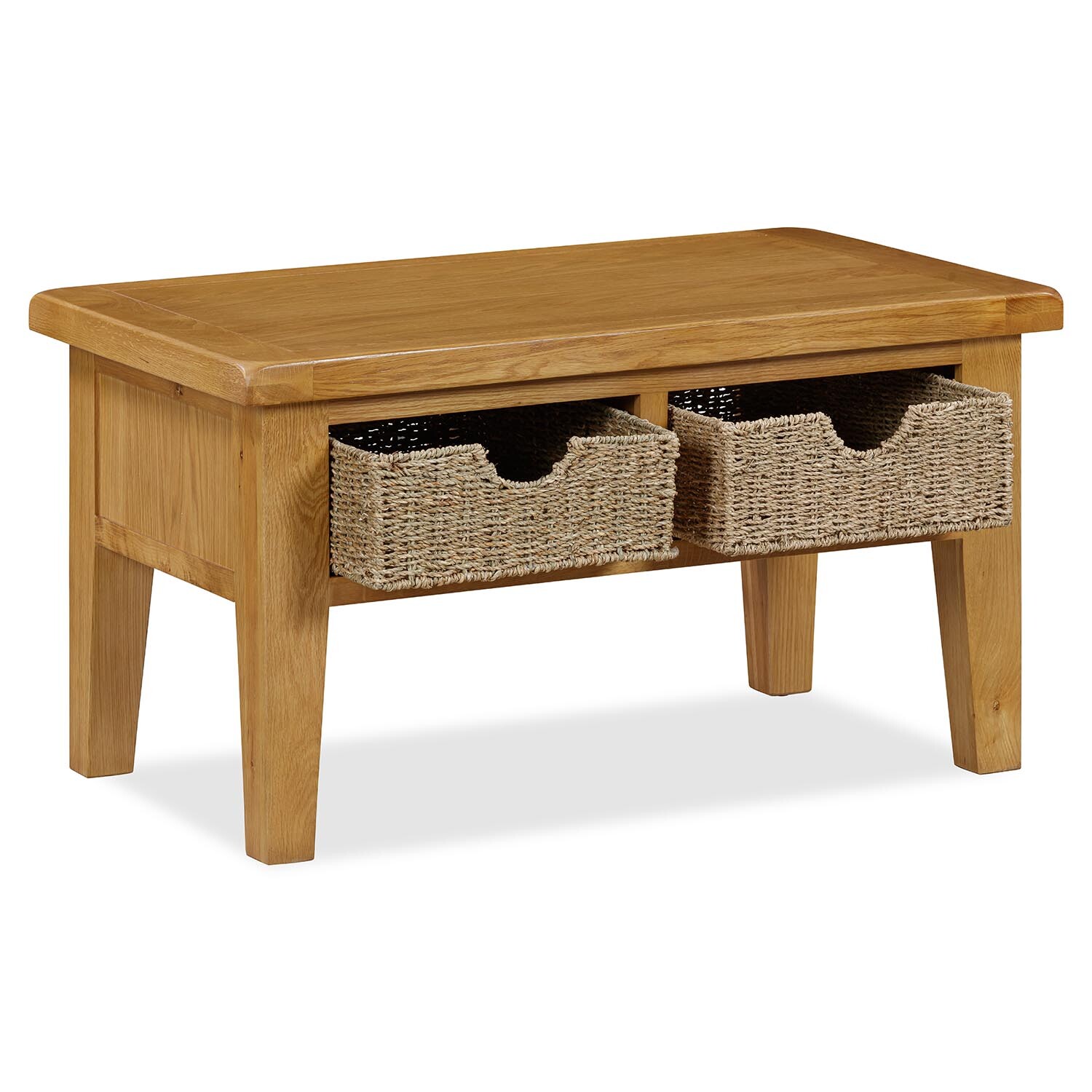 Kinsale 2 Baskets Oak Coffee Table Image 3