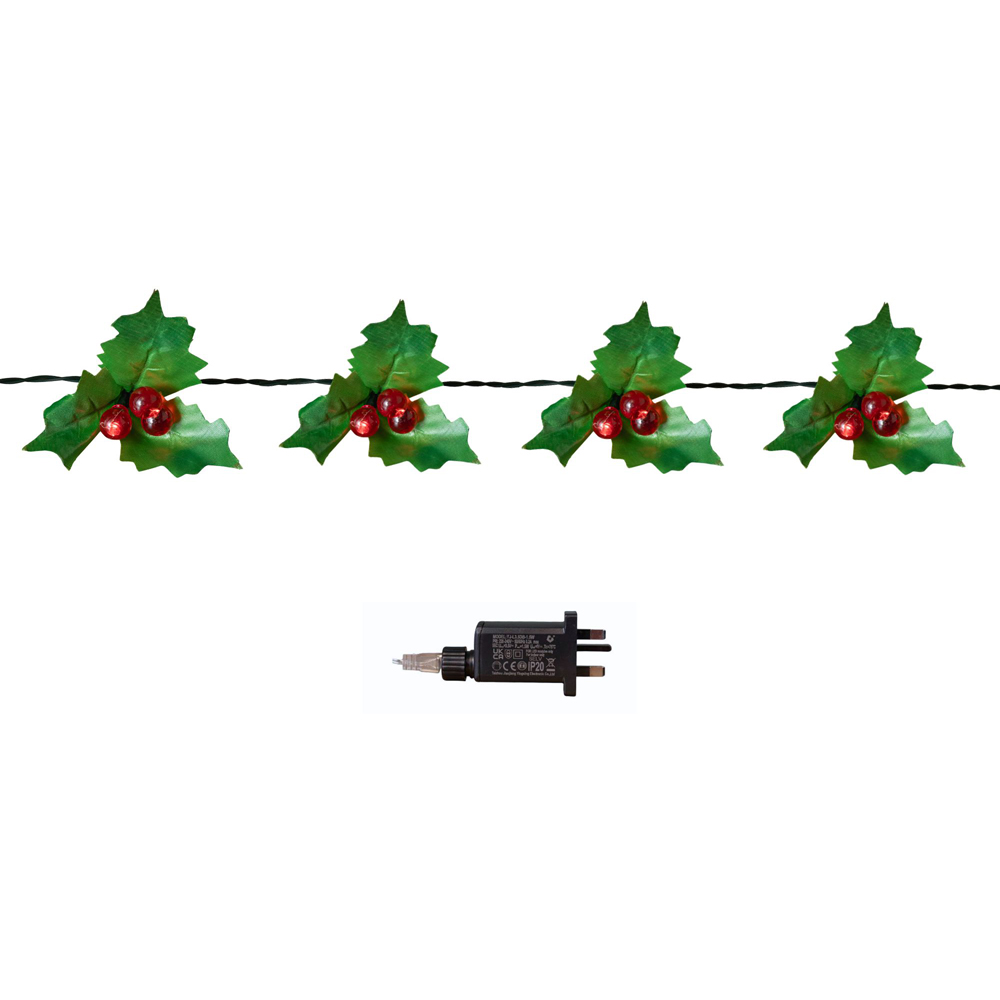 Samuel Alexander 100 Red LED Berry and Holly Green String Light 8m Image 7