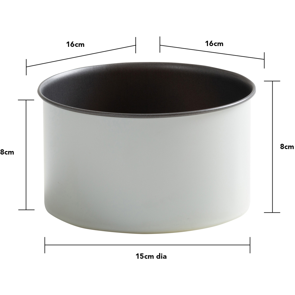 Wham PushPan 15cm Set of 2 Light Grey and Pewter Deep Tin Image 5