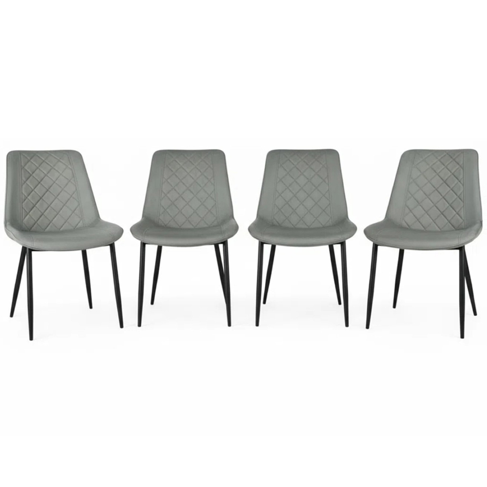 Indoor Living New York Amelia 4 Seater Round Dining Set Grey Image 2