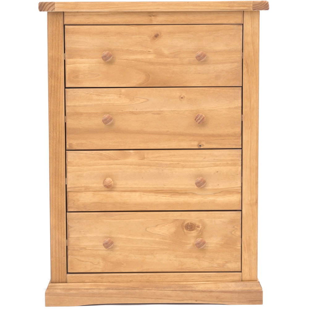 Cabinet Bits Lucca 4 Drawer Antique Wax Wood Knob Chest of Drawers Image 2