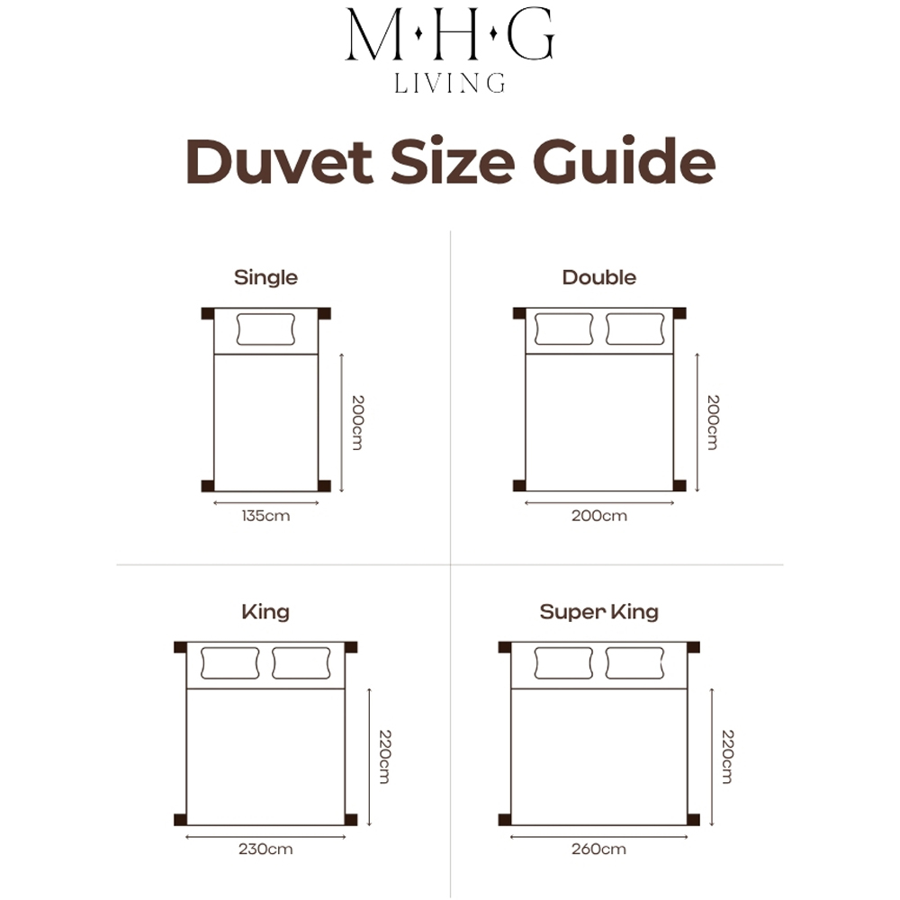 MHG Living Super King Size White Extra Warm Winter Cotton Duvet 15 Tog Image 9