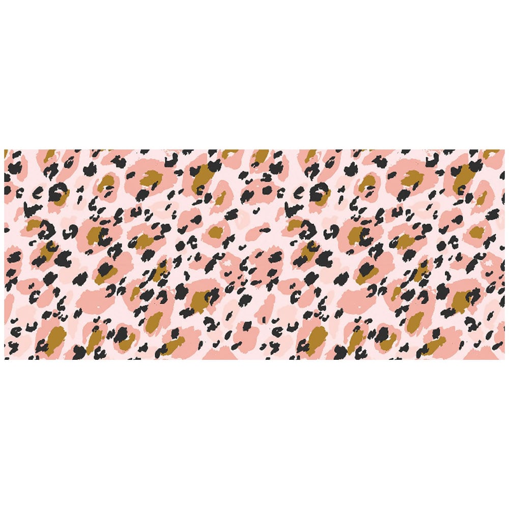Warren Reed Designer Hand Drawn Pink Leopard Print Glass Bathroom Splashback 25 x 60cm Image 2