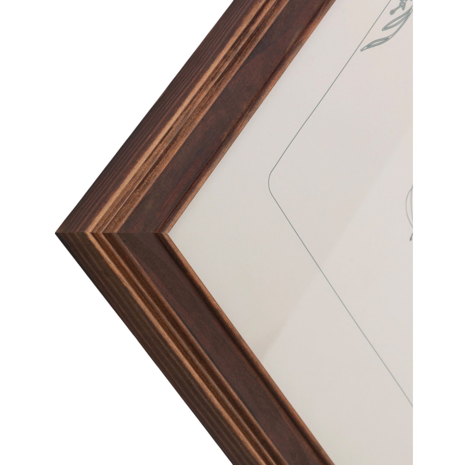 Haldon Wooden Frame Brown 16 x 12in Image 4