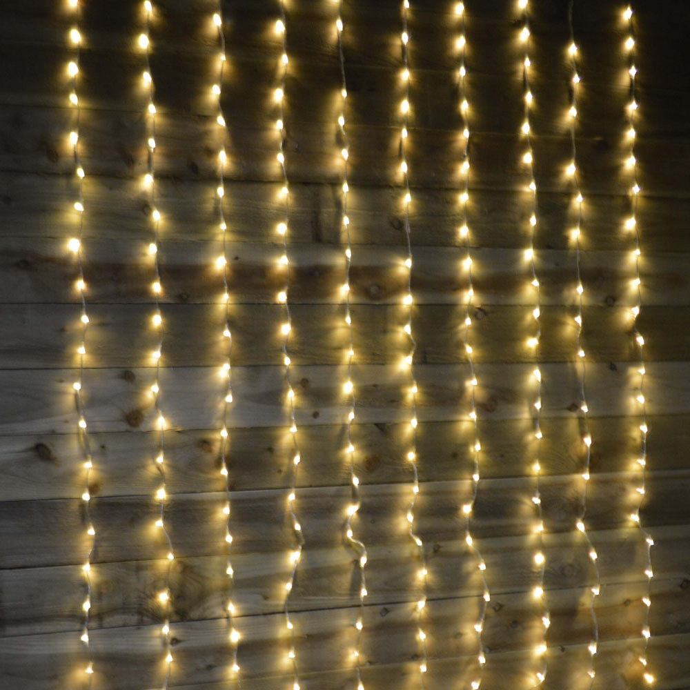 Premier 240 Warm White LED Cascading Waterfall Effect Curtain Light 1.5 x 2m Image 3