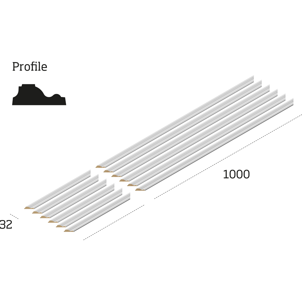 Cheshire Mouldings Ready to Paint Wall Panel Kit 4 1000 x 420mm 3 Pack Image 3