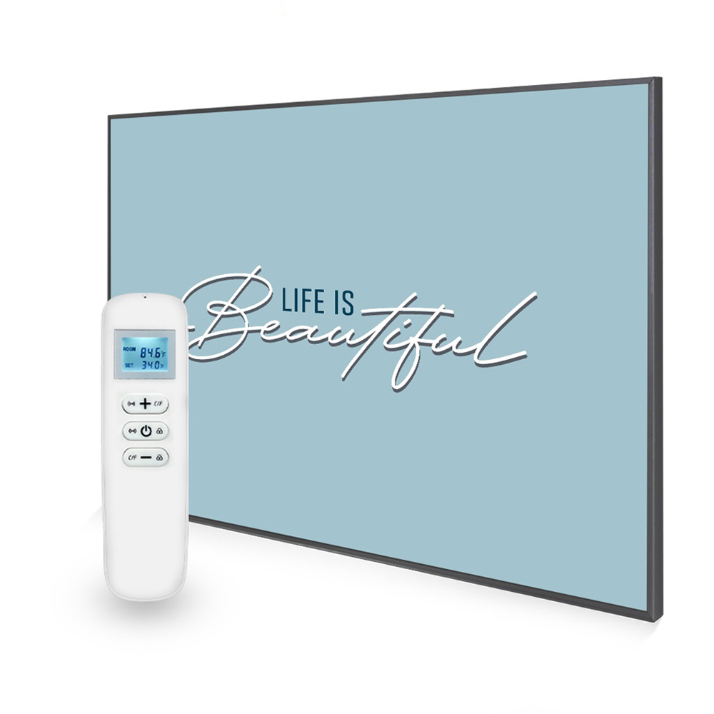 Mirrorstone Nexus Life Is Beautiful Quote Wi-Fi Infrared Heating Panel 1200W 995 x 1195mm Image 3