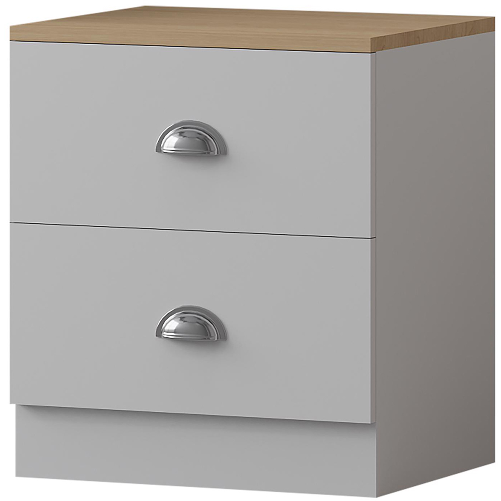 FWStyle Esher 3 Piece White Oak Bedroom Furniture Set Image 5