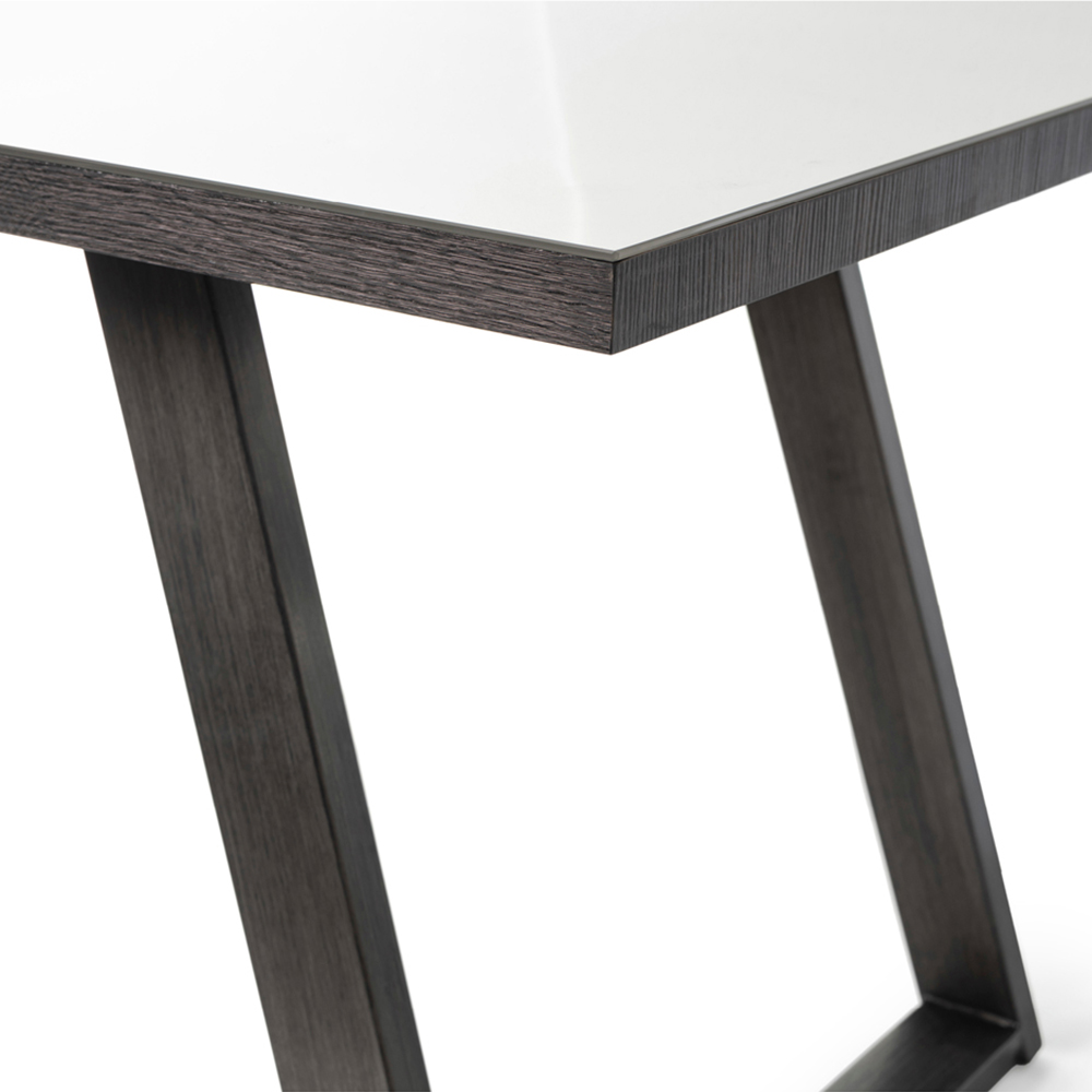 Bentley Designs Hirst 6 Seater Grey Painted Dining Table Image 5