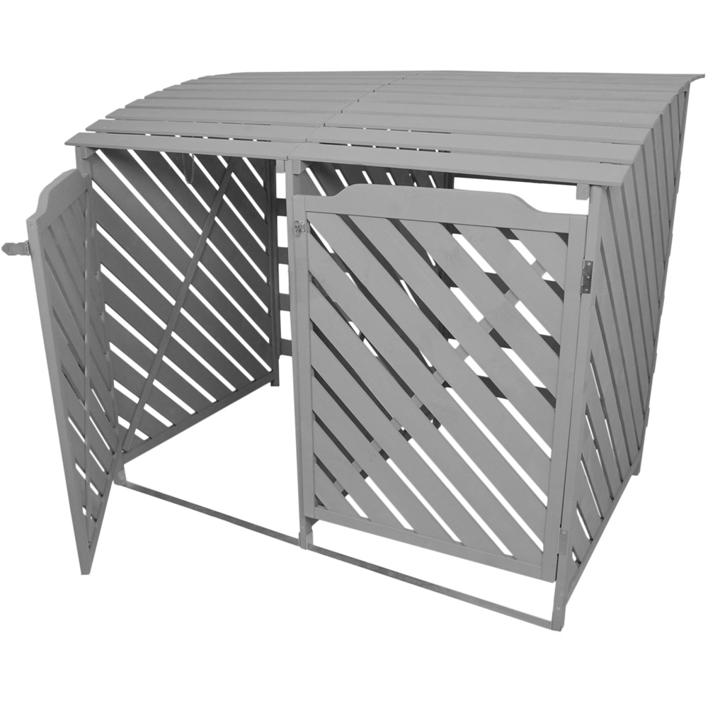 Monster Shop Grey Double Wheelie Bin Storage Image 3