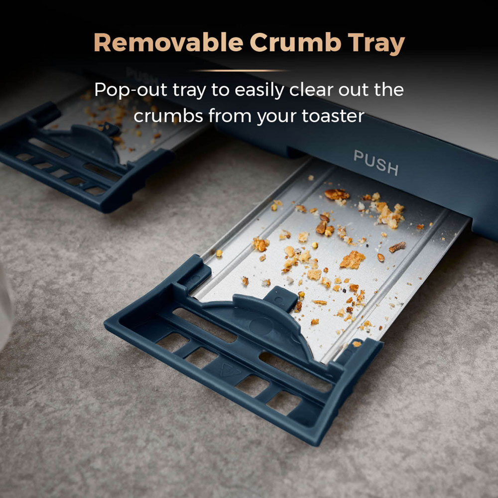 Tower Cavaletto T20051MNB Midnight Blue 4 Slice Toaster Image 6