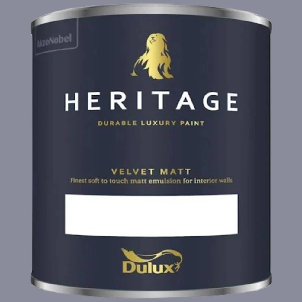 Dulux Heritage Walls and Ceilings Violet Night Velvet Matt Emulsion Paint 1L Image 2