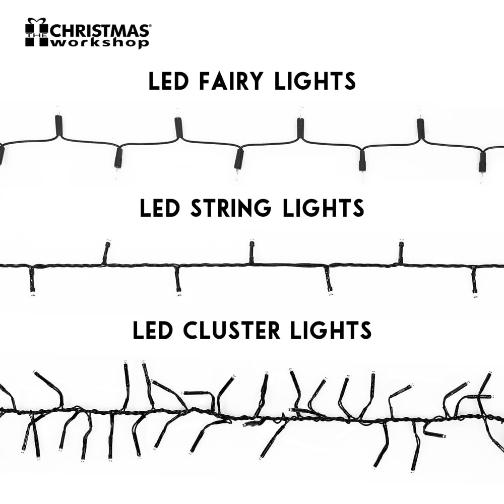 The Christmas Workshop 960 White LED Cluster String Light Image 5