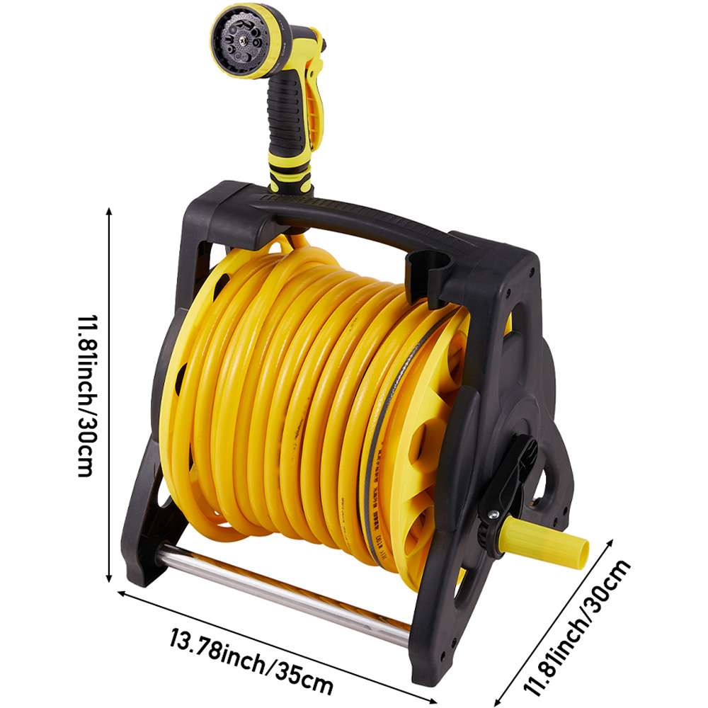 Living and Home 15m Portable Garden Hose Reel Cart Set Image 8