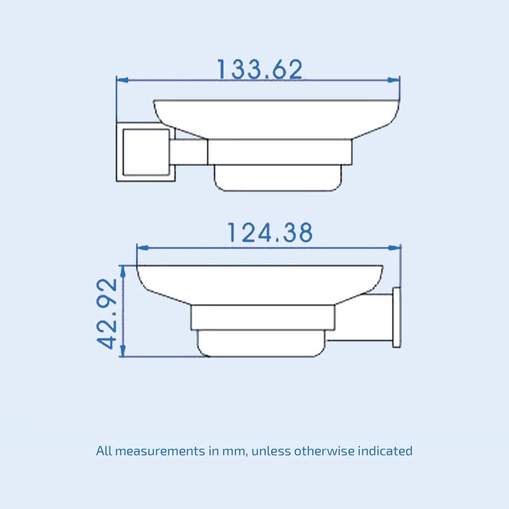 Nes Home Chrome Round Wall Mounted Soap Dish Holder Image 3