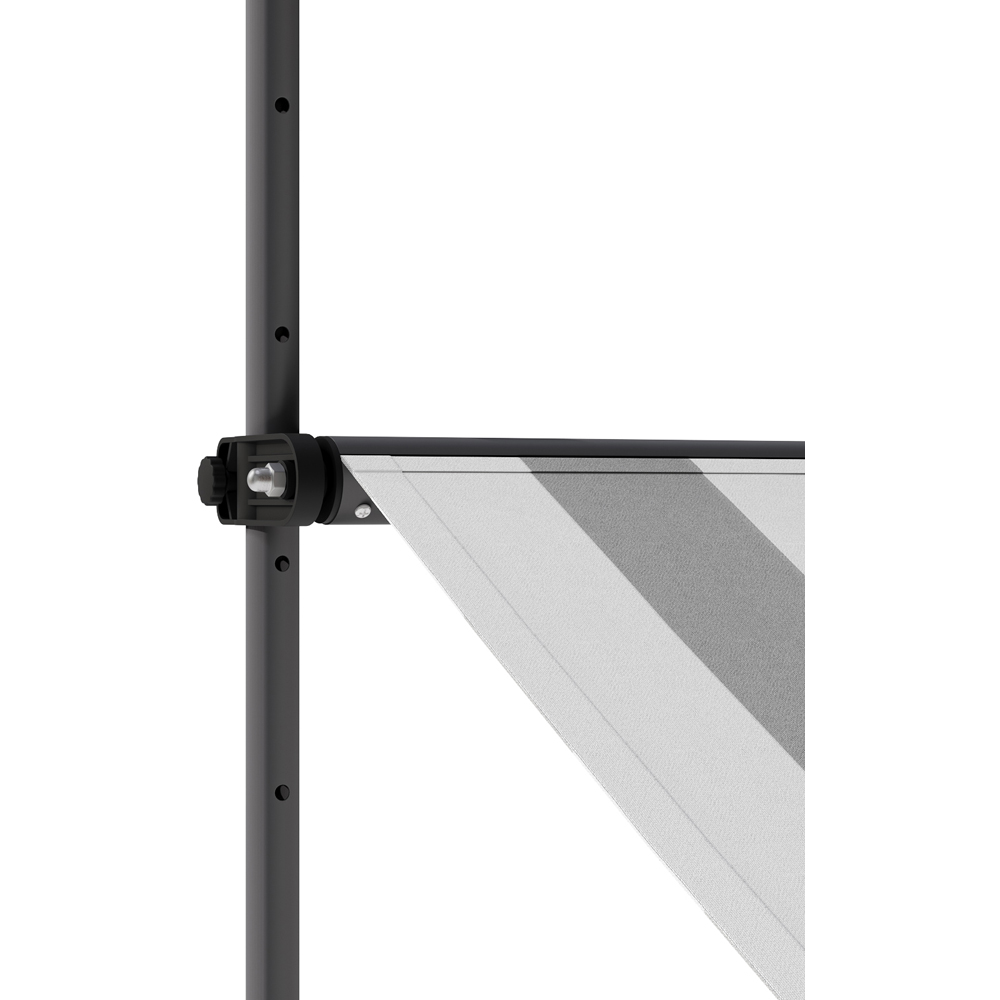 Living and Home Grey and White Retractable Height Adjustable Awning 2.5m Image 3