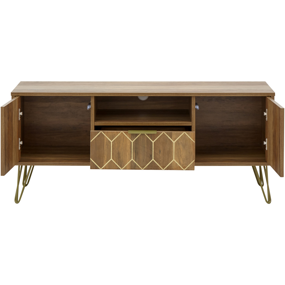 GFW Orleans 2 Door Single Drawer Mango Yellow TV Stand Image 3