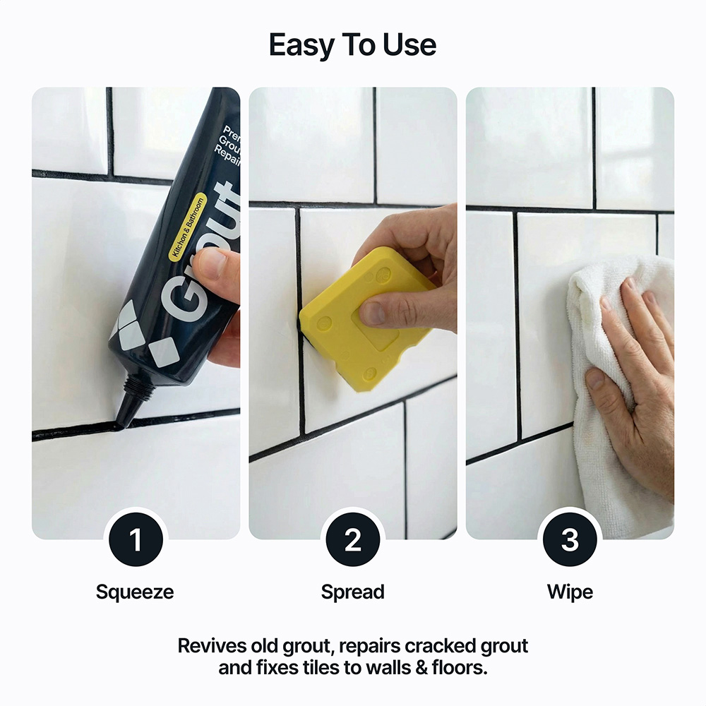 Hemway Jet Black Grout Reviver Kit 400g Image 3