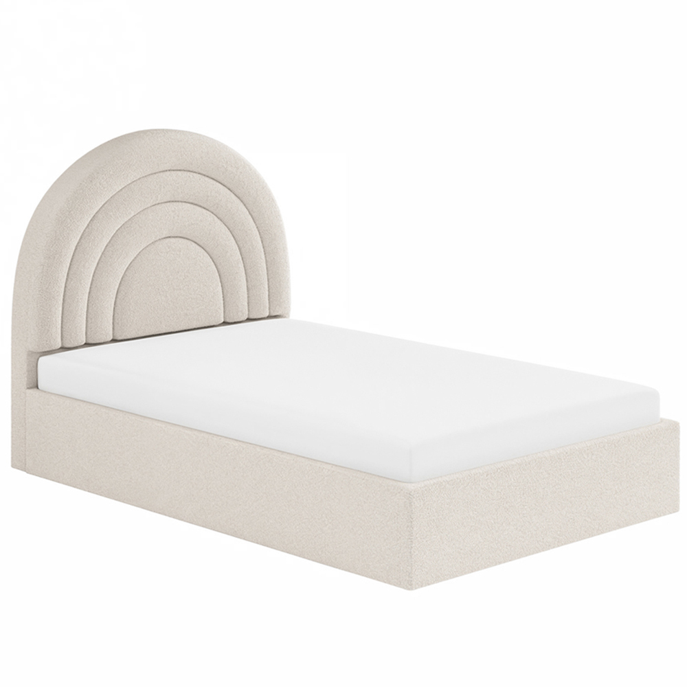 Flair Ava Small Double Cream Boucle Ottoman Bed Image 2