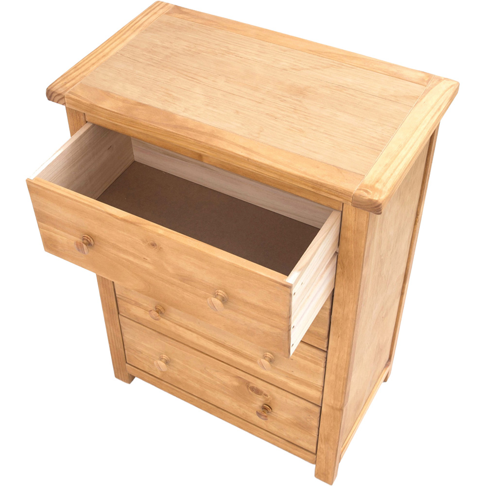 Cabinet Bits Lugo 4 Drawer Antique Wax Wood Knob Chest of Drawers Image 5