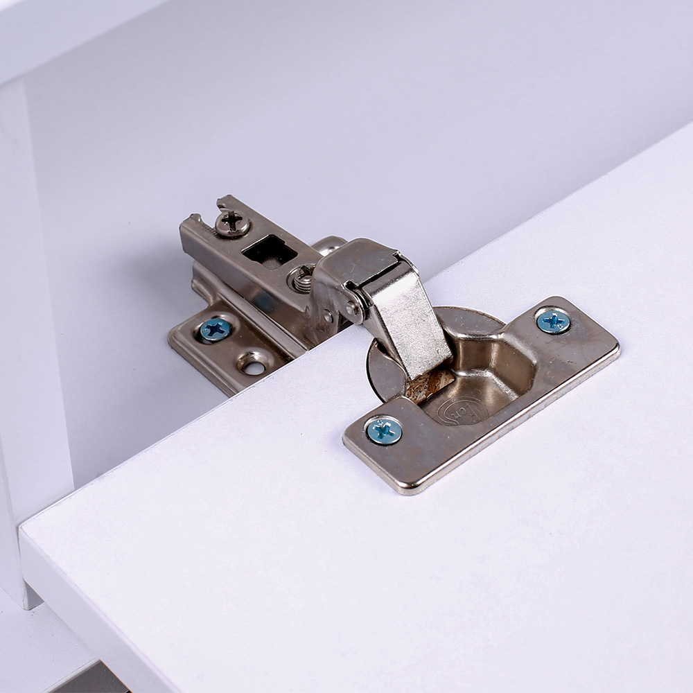 Living and Home Open Shelf White Wall Mounted TV Stand Image 6