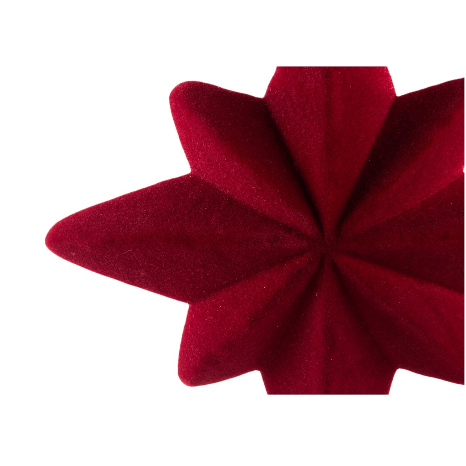 Hanging Flocked Star DecorationRed Image 4