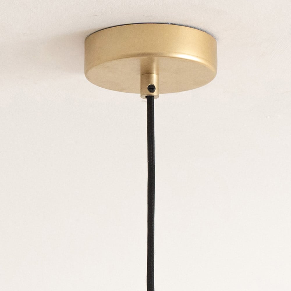 ValueLights Anastasia Green Glass Stacked Gold Detail LED Pendant Light Image 4