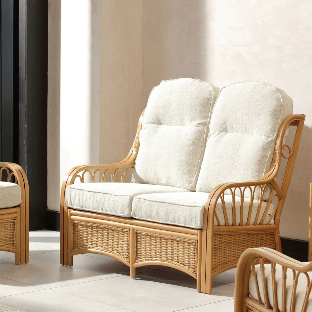 Desser Furniture Vale 2 Seater Light Oak Athena Plain Suite Image 8