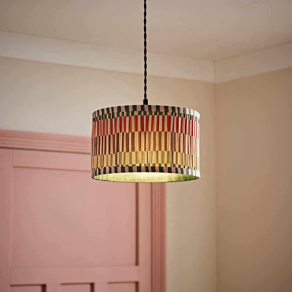 ValueLights Rae Natural Striped Easy Fit Small Shade Image 3