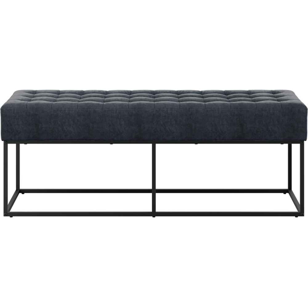 Boden 2 Seater Steel Grey Dining Bench Image 3