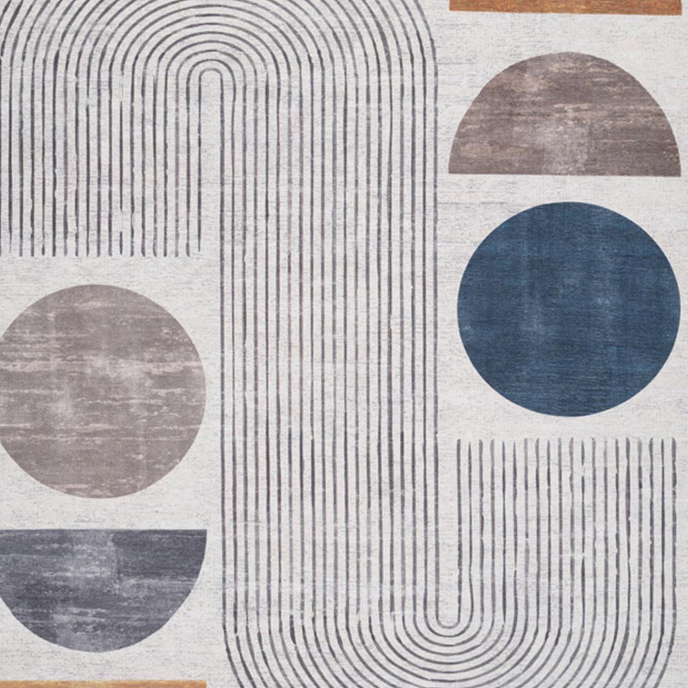 Kukoon Abstract Wabi Sabi Cream Beige Washable Rug 120 x 170cm Image 3